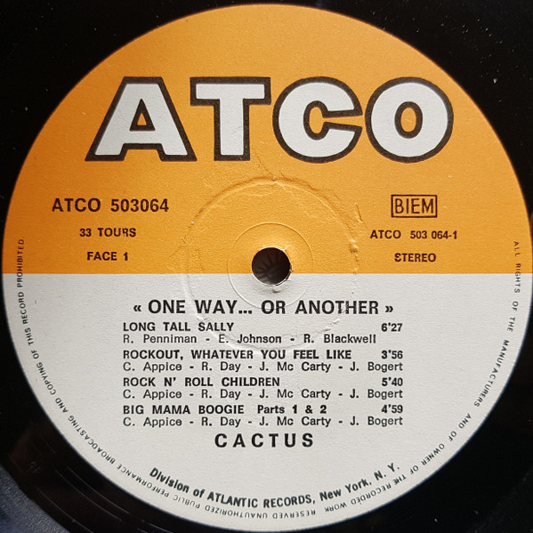 Cactus - One Way... Or Another | ATCO Records (503064) - 4 Cactus - One Way... Or Another | ATCO Records (503064) - 4