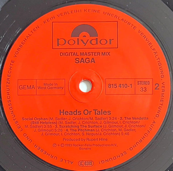 Saga - Heads Or Tales | Polydor (815 410-1) - 4