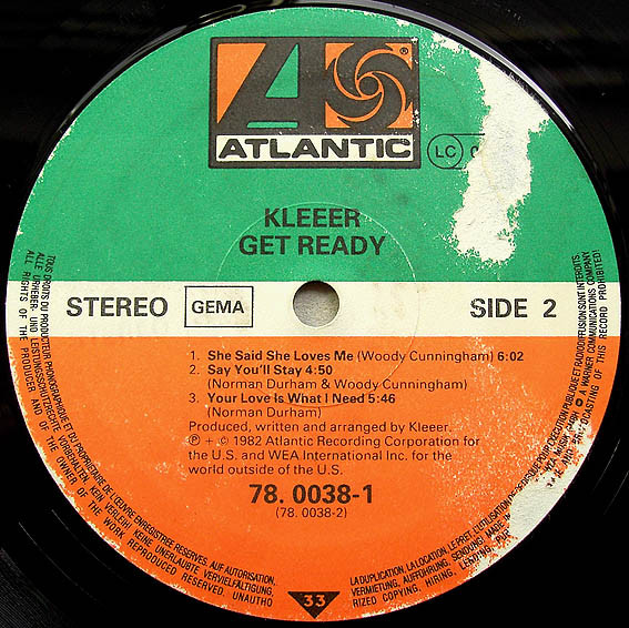 Kleeer - Get Ready | Atlantic (78. 0038-1) - 4