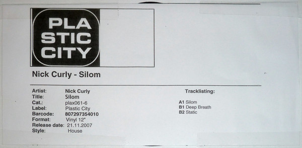 Nick Curly - Silom | Plastic City (plax061-6) - main Nick Curly - Silom | Plastic City (plax061-6) - main