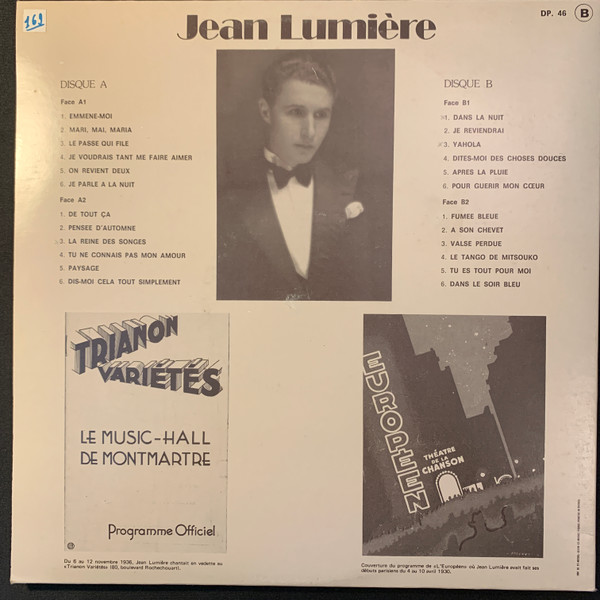 Jean Lumière - 24 Chansons Dont 15 Inédites | Vogue (DP.46) - 2