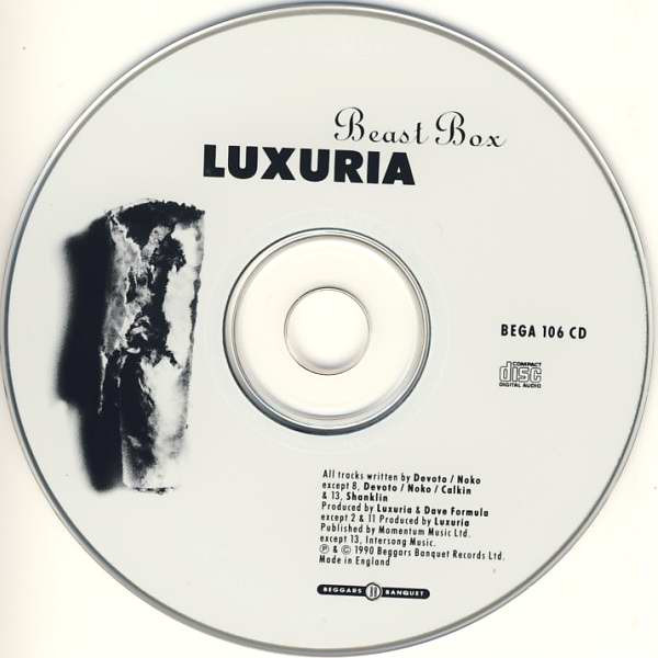 Luxuria - Beast Box | Beggars Banquet (BEGA 106 CD) - 3 Luxuria - Beast Box | Beggars Banquet (BEGA 106 CD) - 3