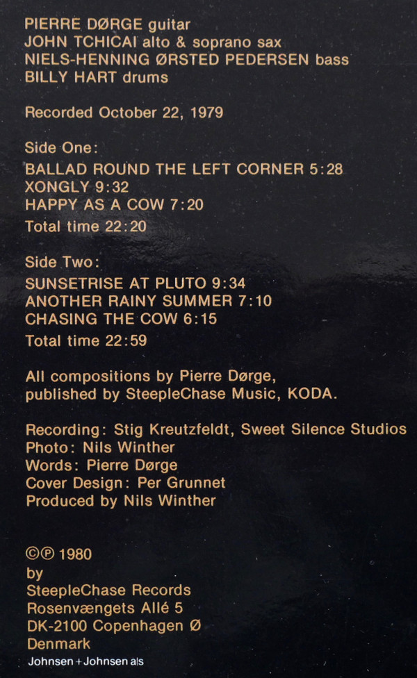 Pierre Dørge Quartet - Ballad Round The Left Corner | SteepleChase (SCS 1132) - 3 Pierre Dørge Quartet - Ballad Round The Left Corner | SteepleChase (SCS 1132) - 3
