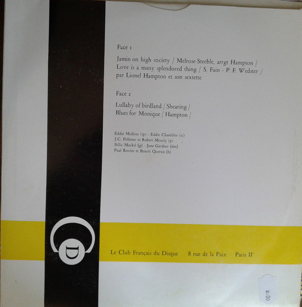 Lionel Hampton - Mai 56 N°1 | Le Club Français Du Disque (79) - 2 Lionel Hampton - Mai 56 N°1 | Le Club Français Du Disque (79) - 2