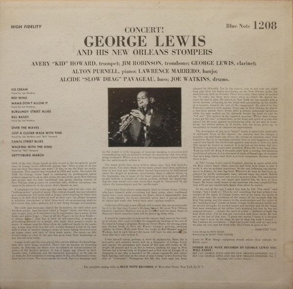 George Lewis And His New Orleans Stompers - Concert! | Blue Note (1208) - 2