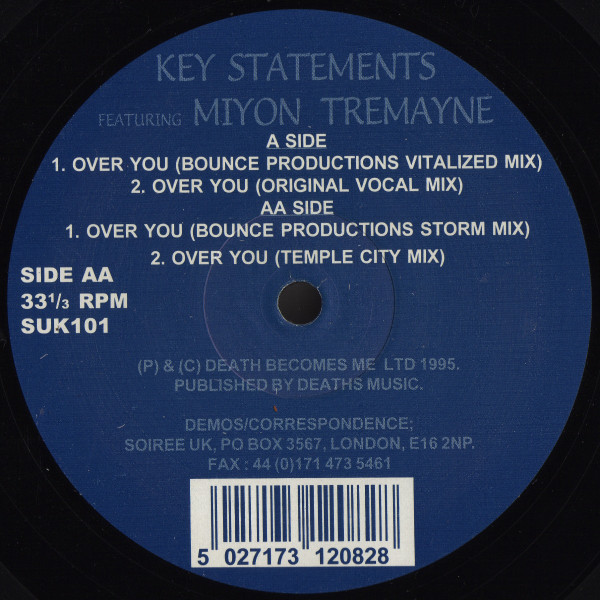 Key Statements Featuring Miyon Tremayne - Over You | Soiree (UK) (SUK101) - 3 Key Statements Featuring Miyon Tremayne - Over You | Soiree (UK) (SUK101) - 3