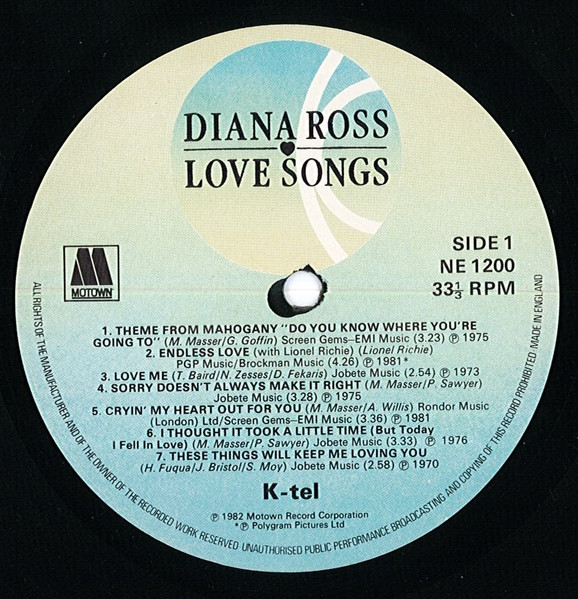 Diana Ross - Love Songs | K-Tel (NE 1200) - 2 Diana Ross - Love Songs | K-Tel (NE 1200) - 2