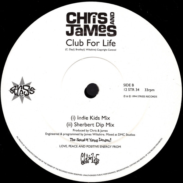 Chris & James - Club For Life | Stress Records (12 STR 34) - 4 Chris & James - Club For Life | Stress Records (12 STR 34) - 4