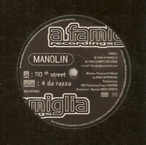 Manolin - 110th Street / 4 Da Razza | A Famiglia Recordings (FAM001) - main