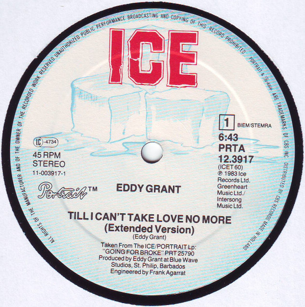 Eddy Grant - Till I Can't Take Love No More (Extended Version) | ICE (PRTA 12.3917) - 2