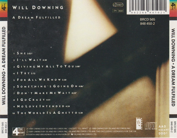 Will Downing - A Dream Fulfilled | 4th & Broadway (BRCD 565) - 2