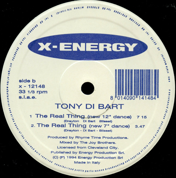 Tony Di Bart - The Real Thing | X-Energy Records (X-12148) - 3 Tony Di Bart - The Real Thing | X-Energy Records (X-12148) - 3