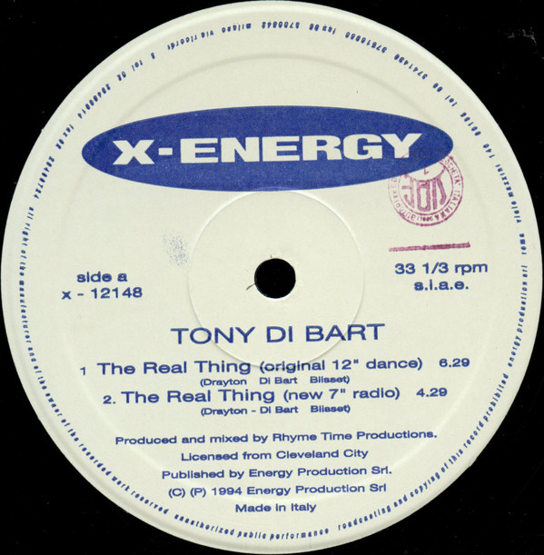 Tony Di Bart - The Real Thing | X-Energy Records (X-12148) - 2 Tony Di Bart - The Real Thing | X-Energy Records (X-12148) - 2