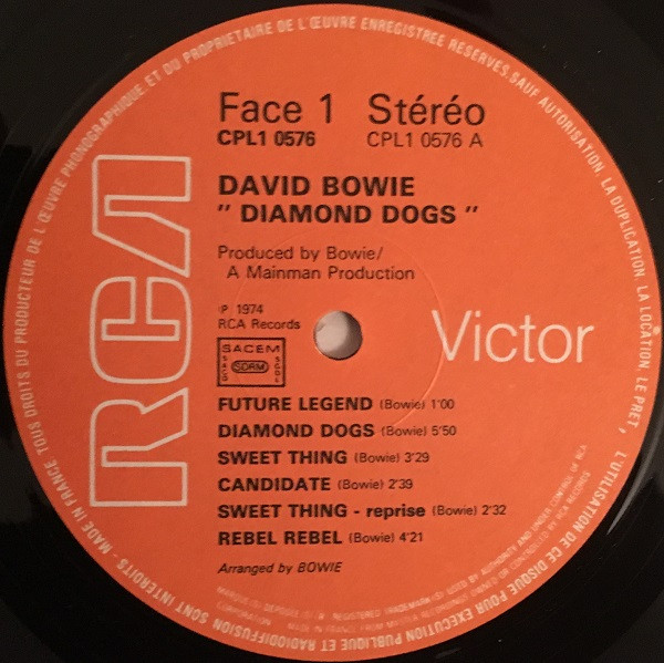 David Bowie - Diamond Dogs | RCA Victor (CPL1-0576) - 4 David Bowie - Diamond Dogs | RCA Victor (CPL1-0576) - 4