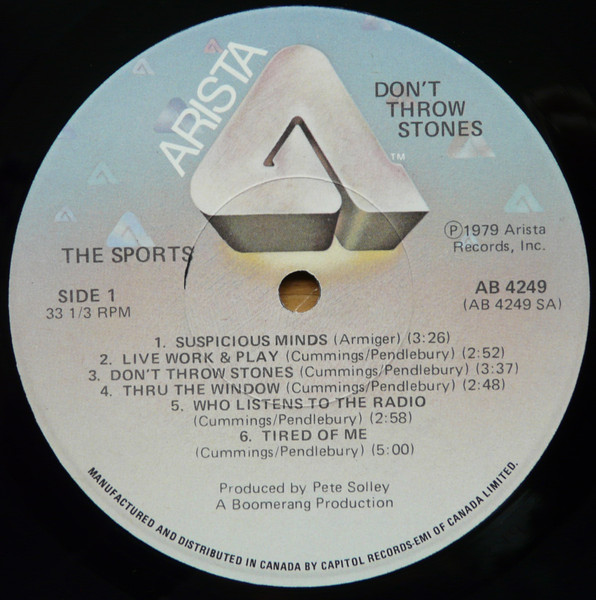 The Sports - Don't Throw Stones | Arista (AB 4249) - 3 The Sports - Don't Throw Stones | Arista (AB 4249) - 3