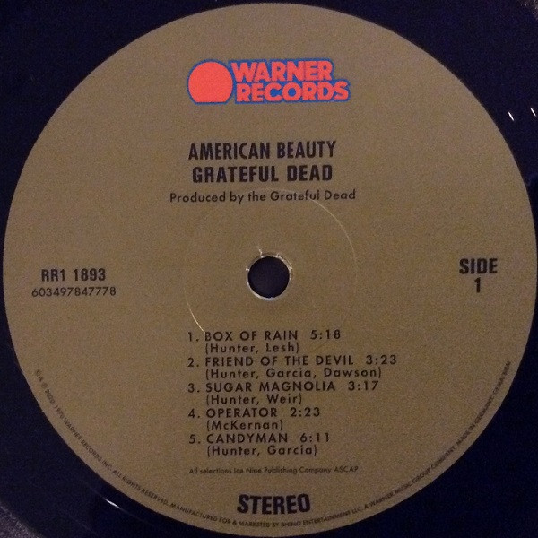 The Grateful Dead - American Beauty | Warner Records (RR1 1893) - 2