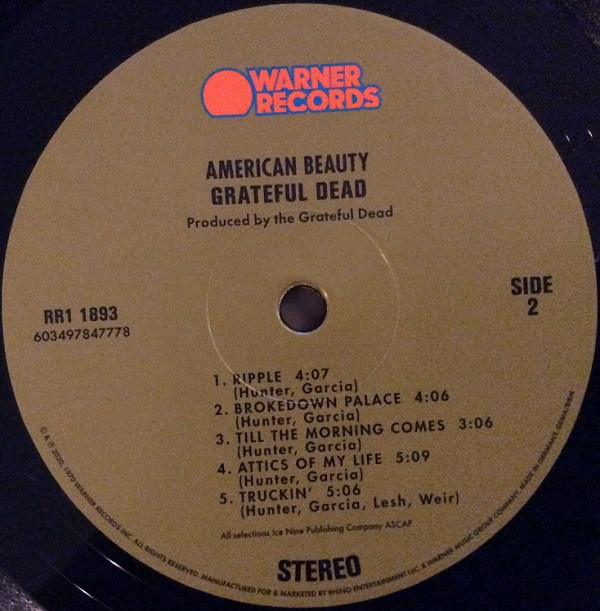 The Grateful Dead - American Beauty | Warner Records (RR1 1893) - 3