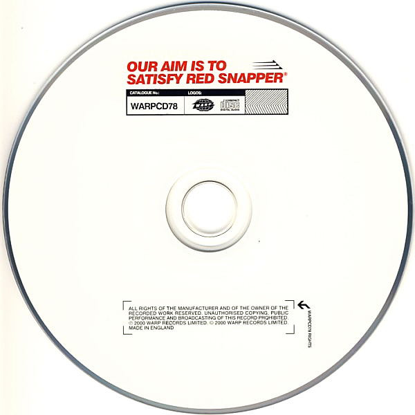 Red Snapper - Our Aim Is To Satisfy Red Snapper | Warp Records (WARPCD78) - 3 Red Snapper - Our Aim Is To Satisfy Red Snapper | Warp Records (WARPCD78) - 3