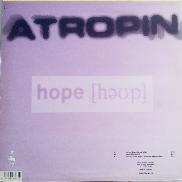Atropin - Hope (Remixes) | 3 Lanka (DMD 3LAN-018) - 2