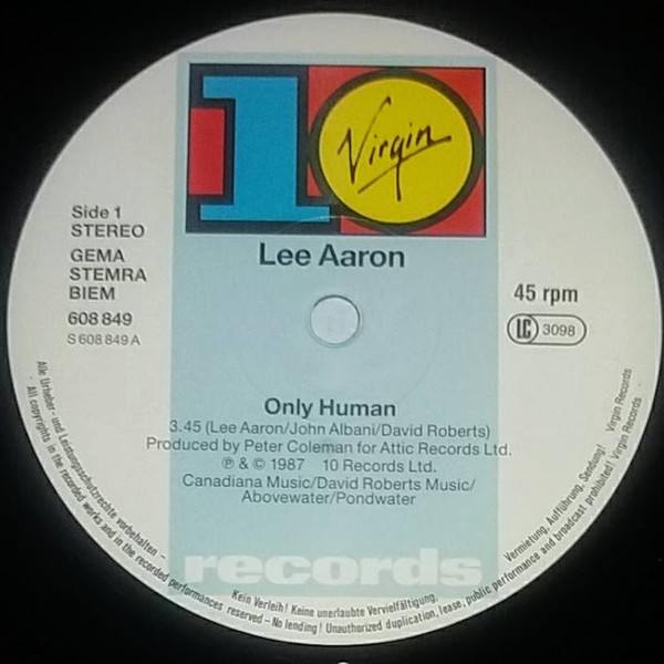 Lee Aaron - Only Human | 10 Records (608 849-213) - 2 Lee Aaron - Only Human | 10 Records (608 849-213) - 2