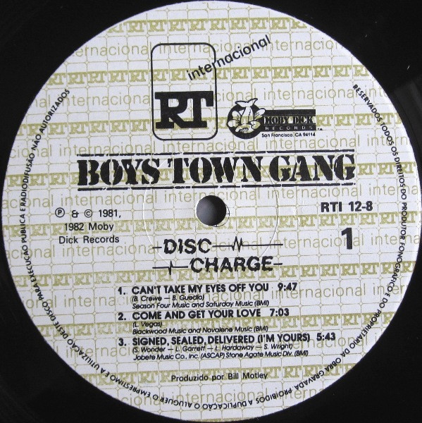 Boys Town Gang - Disc Charge | Moby Dick Records (RTI 12-8) - 3 Boys Town Gang - Disc Charge | Moby Dick Records (RTI 12-8) - 3
