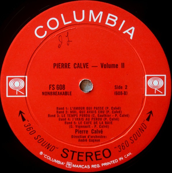 Pierre Calvé - Volume 2 | Columbia (FS-608) - 4