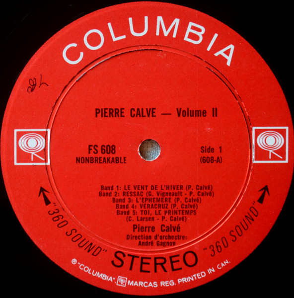 Pierre Calvé - Volume 2 | Columbia (FS-608) - 3