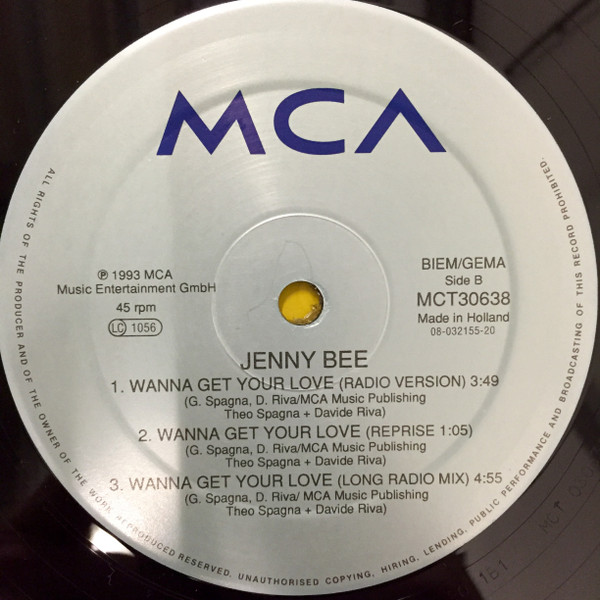Jenny B. - Wanna Get Your Love | MCA Records (MCT 30638) - 3 Jenny B. - Wanna Get Your Love | MCA Records (MCT 30638) - 3