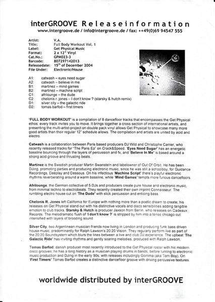 Various - Full Body Workout Vol. 1 | Get Physical Music (GPM 023.) - 3 Various - Full Body Workout Vol. 1 | Get Physical Music (GPM 023.) - 3