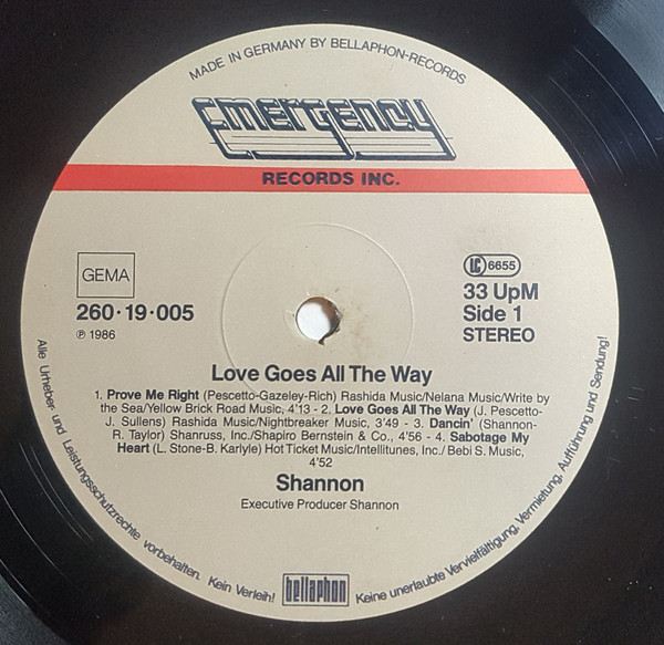 Shannon - Love Goes All The Way | Bellaphon (260 19 005) - 3 Shannon - Love Goes All The Way | Bellaphon (260 19 005) - 3