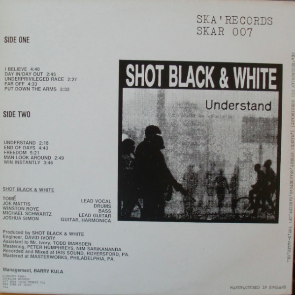 Shot Black & White - Understand | Ska' Records (SKAR 007) - main Shot Black & White - Understand | Ska' Records (SKAR 007) - main