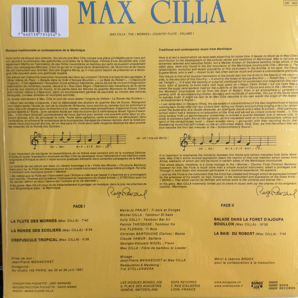 Max Cilla - La Flute Des Mornes Volume 1 | Sofa Records (SR 002) - 2 Max Cilla - La Flute Des Mornes Volume 1 | Sofa Records (SR 002) - 2