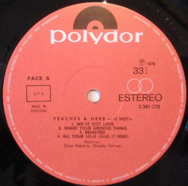 Peaches & Herb - 2 Hot! | Polydor (2391 378) - 2 Peaches & Herb - 2 Hot! | Polydor (2391 378) - 2