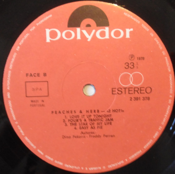 Peaches & Herb - 2 Hot! | Polydor (2391 378) - 3 Peaches & Herb - 2 Hot! | Polydor (2391 378) - 3