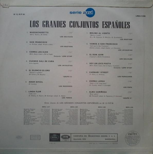 Various - Los Grandes Conjuntos Españoles | Regal (LREG 8.034) - 2
