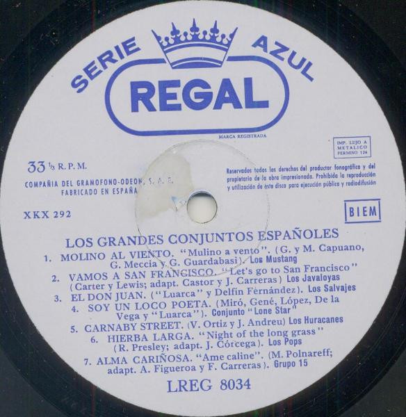 Various - Los Grandes Conjuntos Españoles | Regal (LREG 8.034) - 4