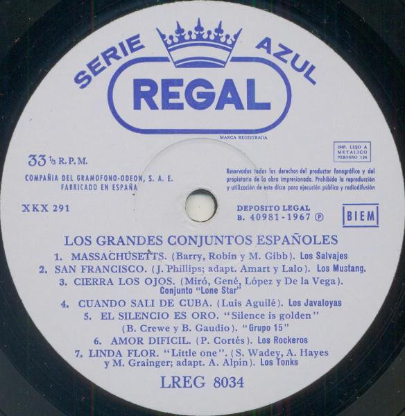 Various - Los Grandes Conjuntos Españoles | Regal (LREG 8.034) - 3
