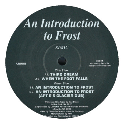 Simic - An Introduction to Frost | Accessory Records (AR008)