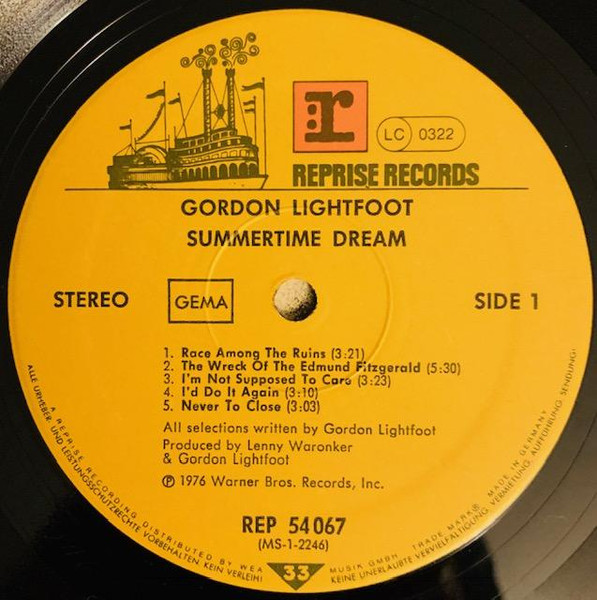 Gordon Lightfoot - Summertime Dream | Reprise Records (REP 54 067) - 3
