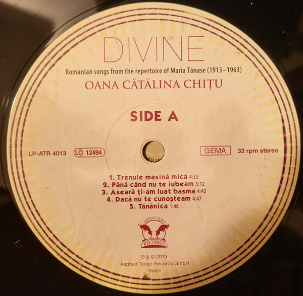 Oana Cătălina Chițu - Divine - Romanian Songs From The Repertoaire Of Maria Tănase (1913 - 1963) | Asphalt Tango Records (LP-ATR 4013) - 3 Oana Cătălina Chițu - Divine - Romanian Songs From The Repertoaire Of Maria Tănase (1913 - 1963) | Asphalt Tango Records (LP-ATR 4013) - 3
