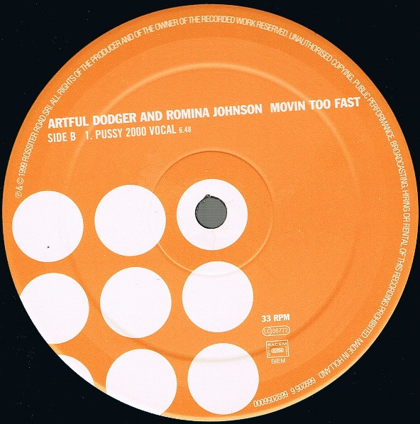 Artful Dodger & Romina Johnson - Movin Too Fast | Dance Pool (DAN 669205 6) - 4 Artful Dodger & Romina Johnson - Movin Too Fast | Dance Pool (DAN 669205 6) - 4