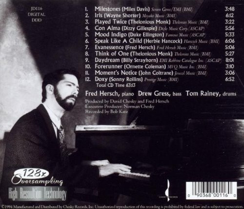 The Fred Hersch Trio - Plays... | Chesky Records (JD116) - 2