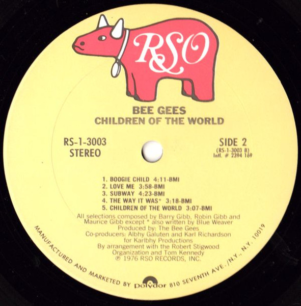 Bee Gees - Children Of The World | RSO (RS-1-3003) - 4 Bee Gees - Children Of The World | RSO (RS-1-3003) - 4