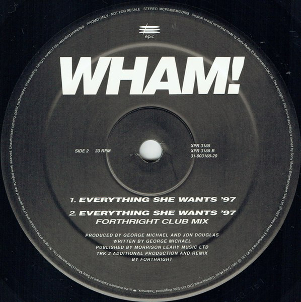 Wham! - Everything She Wants '97 | Epic (SAMPMS 4662) - 4 Wham! - Everything She Wants '97 | Epic (SAMPMS 4662) - 4