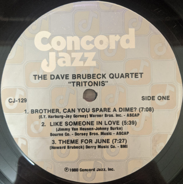 The Dave Brubeck Quartet - Tritonis | Concord Jazz (CJ-129) - 3