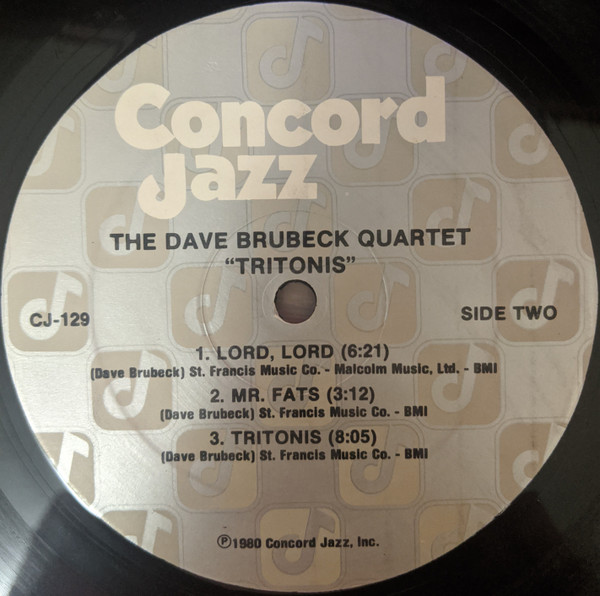 The Dave Brubeck Quartet - Tritonis | Concord Jazz (CJ-129) - 4