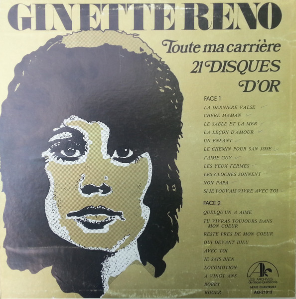 Ginette Reno - Toute Ma Carrière - 21 Disques D'or | Les Archives Du Disque Québécois (AQ-21013) - 2