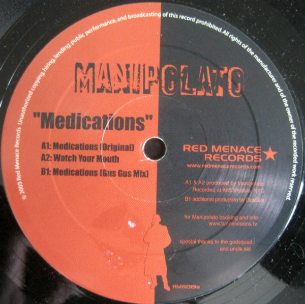 Manipolato - Medications / Watch Your Mouth | Red Menace Records (RMR 019) - 2 Manipolato - Medications / Watch Your Mouth | Red Menace Records (RMR 019) - 2