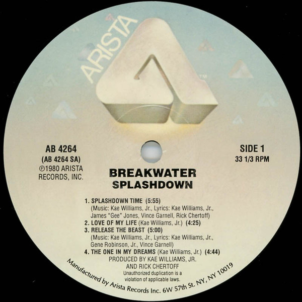 Breakwater - Splashdown | Arista (AB 4264) - 3