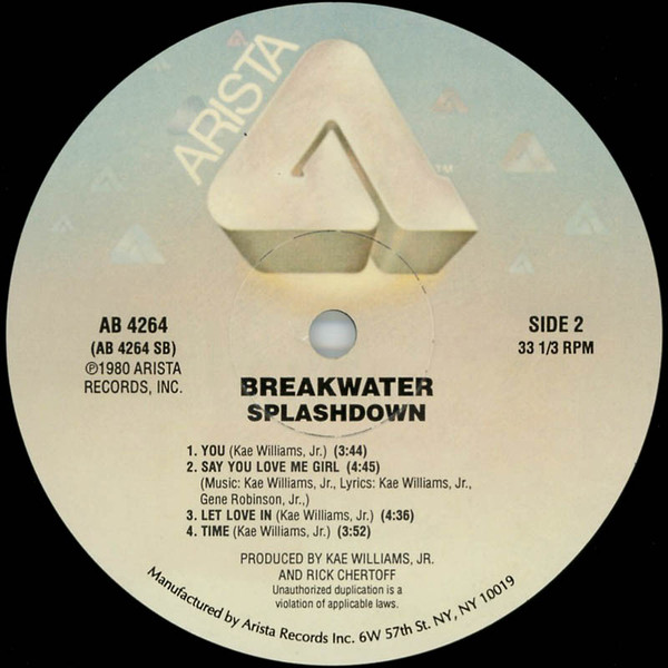 Breakwater - Splashdown | Arista (AB 4264) - 4